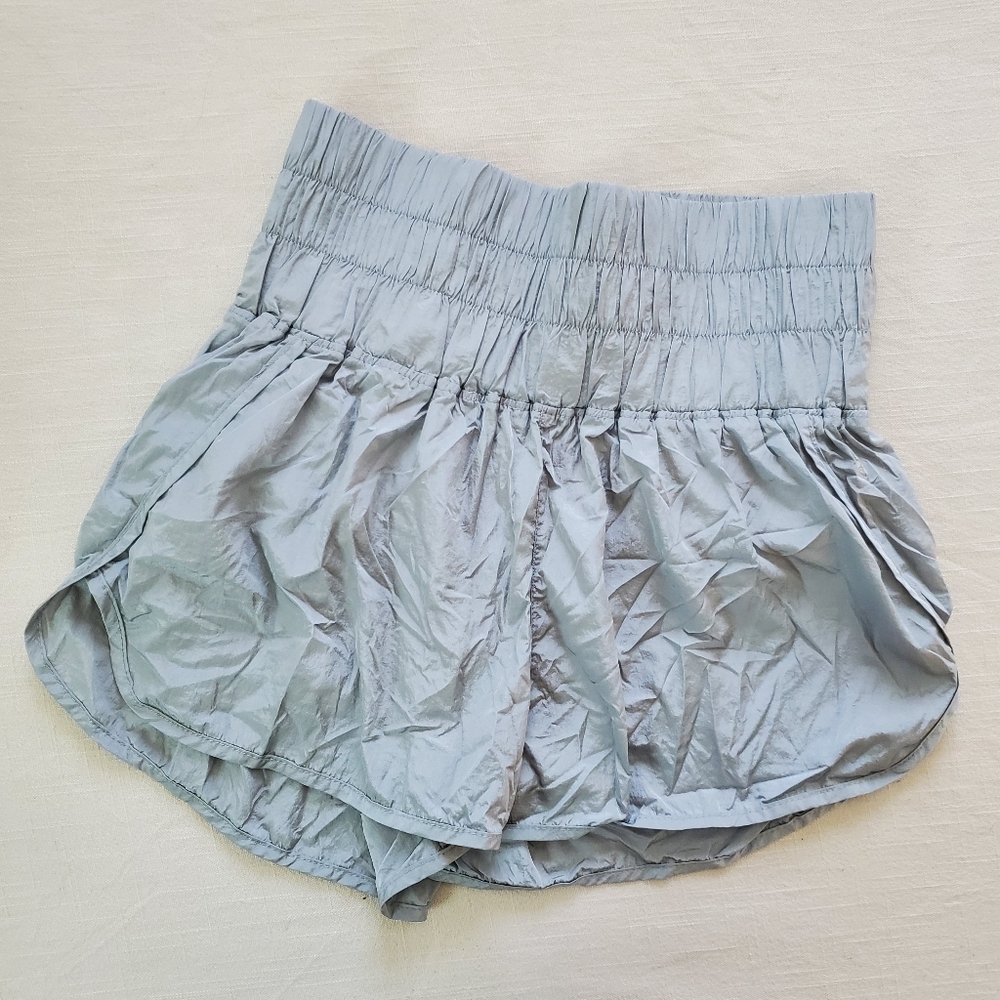 Free people movement silver shorts